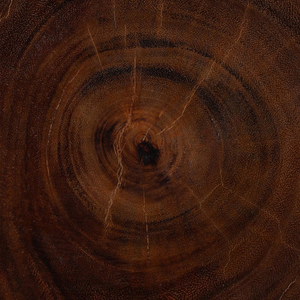 Baxton Studio bali Fuchsia Hand-Carved Suar Wood Accent Table – Unique Round Sculptural Design for Any Space Suar S/T 006-Natural-Side Table