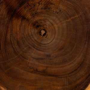 Baxton Studio bali Kaseko Hand-Carved Suar Wood Side Table – Unique Openwork Barrel Design for Modern Boho Homes Suar S/T 009-Natural-Side Table