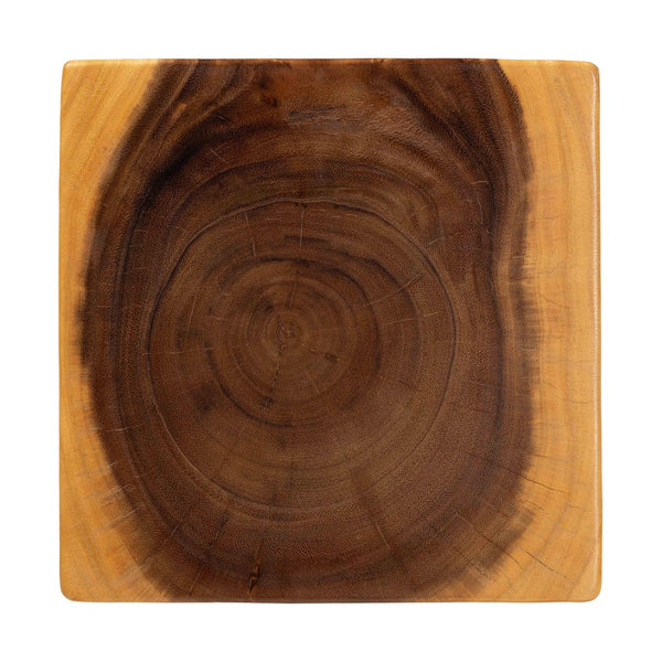 Baxton Studio bali Hand-Carved Suar Wood Side Table - Modern Boho Accent Table with Openwork Twist Design, 11.8" Suar S/T 011-Natural-Side Table