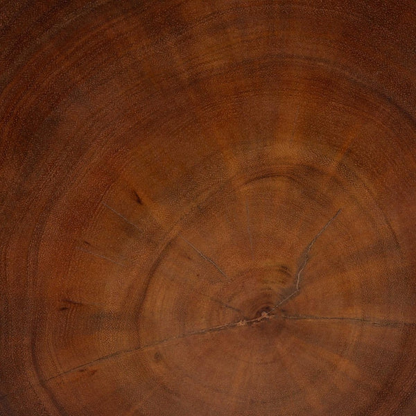 Baxton Studio bali Suar Wood Twist Accent Table – Hand-Carved Modern Boho Pedestal for Living Room & Entryway Decor Suar S/T 012-Natural-Side Table