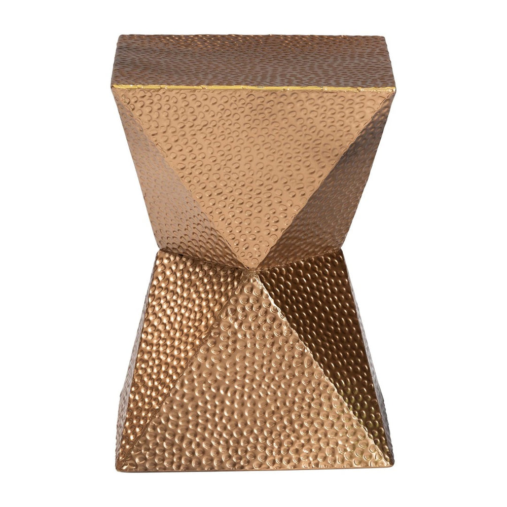 Baxton Studio Baxton Studio Pacey Textured Metal Accent Table - Stylish Hourglass Design for Modern Living Spaces H01-123218-Bronze/Metal-Side Table