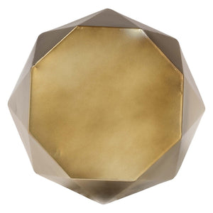 Baxton Studio Baxton Studio Salman Geometric Bronze Accent Table - Modern Compact Side Table for Any Space H01-123219-Bronze/Metal-Side Table