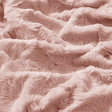 Madison Park Zuri Glam/Luxury Oversized Faux Fur Throw MP50-7192 Blush