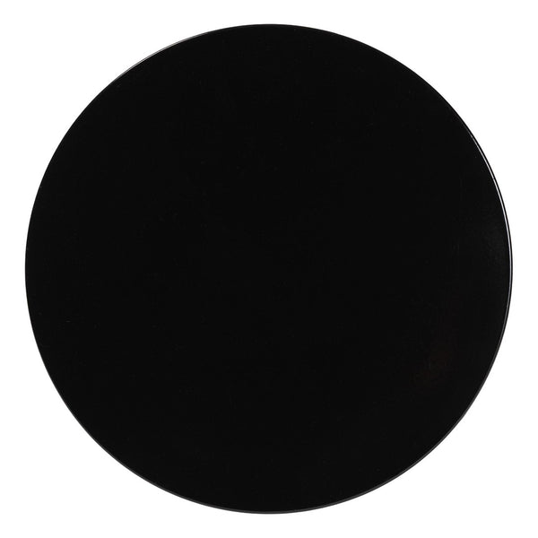 Baxton Studio Baxton Studio Ulmer Metal Scalloped Round Accent Table - Modern Elegance for Indoor and Outdoor Use Black H01-123220-Black/Metal-Side Table