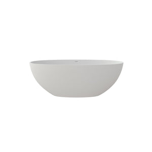 English Elm 61" Freestanding Stone Resin Soaking Tub Matte Spa Bathtub with Thermal Insulation T3785P353954