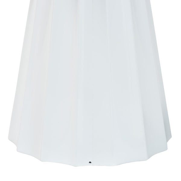 Baxton Studio Baxton Studio Ulmer Metal Scalloped Round Accent Table - Modern Elegance for Indoor and Outdoor Use White H01-123220A-White/Metal-Side Table