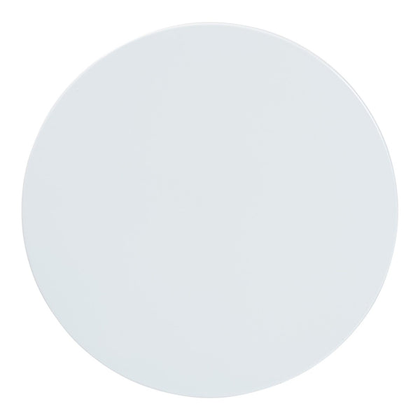 Baxton Studio Baxton Studio Ulmer Metal Scalloped Round Accent Table - Modern Elegance for Indoor and Outdoor Use White H01-123220A-White/Metal-Side Table