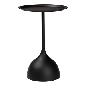 Baxton Studio Baxton Studio Modern Metal Pedestal Side Table - Sleek Round Tray Top for Indoor & Outdoor Use Black H01-132670-Black/Metal-Side Table
