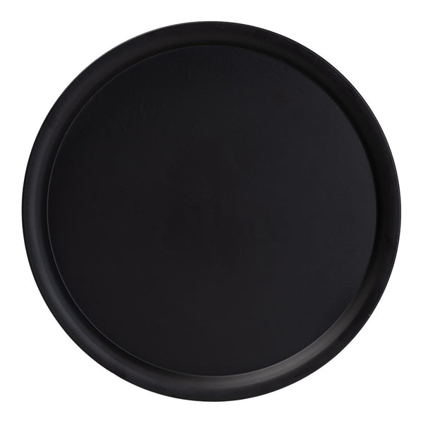 Baxton Studio Baxton Studio Modern Metal Pedestal Side Table - Sleek Round Tray Top for Indoor & Outdoor Use Black H01-132670-Black/Metal-Side Table