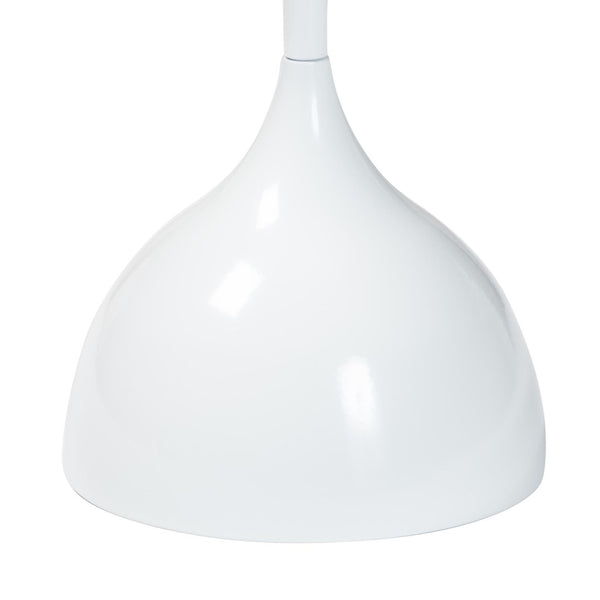 Baxton Studio Baxton Studio Modern Metal Pedestal Side Table - Sleek Round Tray Top for Indoor & Outdoor Use White H01-132670A-White/Metal-Side Table