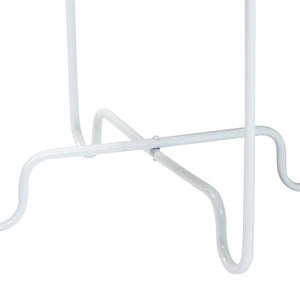 Baxton Studio Baxton Studio Laverne Metal Side Table – Scalloped Round Accent Table for Indoor & Outdoor Use White H01-122082-White/Metal-Side Table