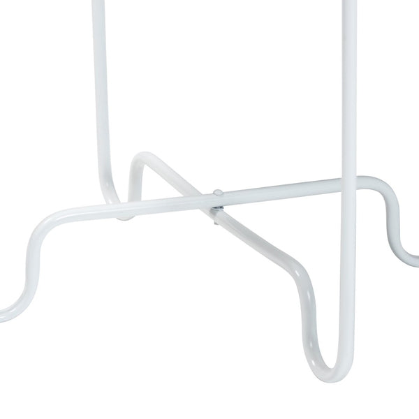 Baxton Studio Baxton Studio Laverne Metal Side Table – Scalloped Round Accent Table for Indoor & Outdoor Use White H01-122082-White/Metal-Side Table