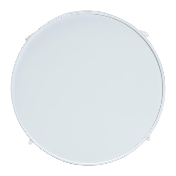 Baxton Studio Baxton Studio Laverne Metal Side Table – Scalloped Round Accent Table for Indoor & Outdoor Use White H01-122082-White/Metal-Side Table