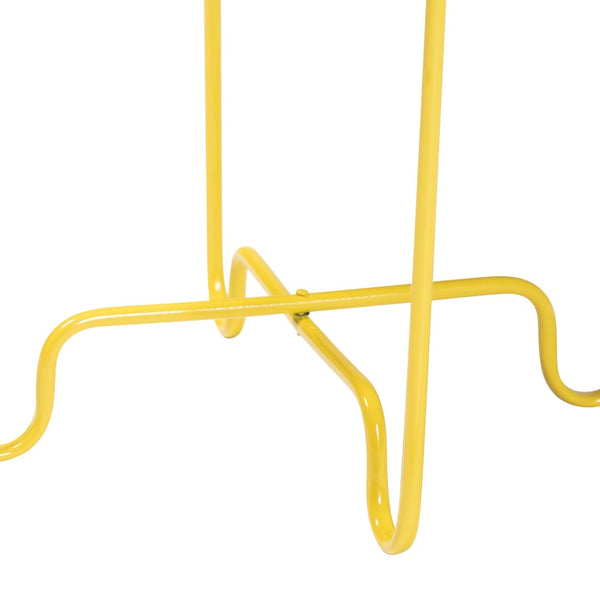 Baxton Studio Baxton Studio Laverne Metal Side Table – Scalloped Round Accent Table for Indoor & Outdoor Use Yellow H01-122082-Yellow/Metal-Side Table