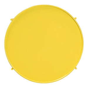 Baxton Studio Baxton Studio Laverne Metal Side Table – Scalloped Round Accent Table for Indoor & Outdoor Use Yellow H01-122082-Yellow/Metal-Side Table