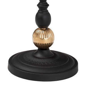 Baxton Studio Baxton Studio Javion Round Accent Table - Stylish Black & Gold Metal Tray Top for Indoor or Patio Use H01-113307-Gold/Black/Metal-Side Table