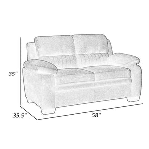 English Elm Hugh Channel Tufted Compact Loveseat Gray Polyester Foam Cushioned Contemporary Seating B056P416894
