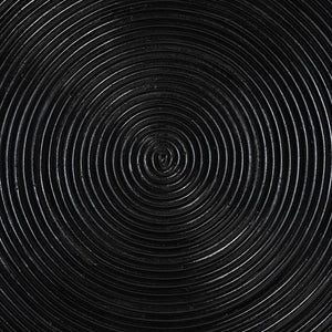 Baxton Studio bali Tokyo Laminated Rattan Side Table - Handcrafted Hourglass Accent Table for Modern Boho Spaces Black Tokyo-Black Rattan-Side Table