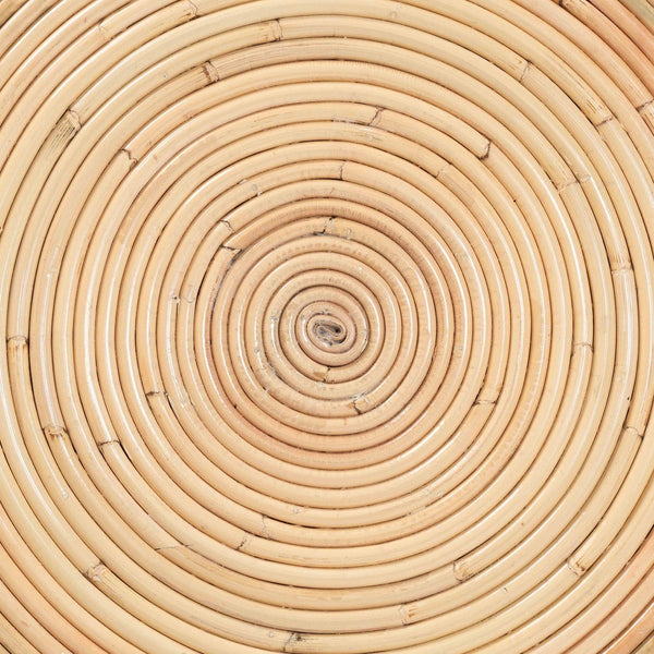 Baxton Studio bali Tokyo Laminated Rattan Side Table - Handcrafted Hourglass Accent Table for Modern Boho Spaces Natural Tokyo-Natural Rattan-Side Table