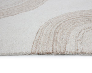 Sunpan Sanibel Hand-tufted Rug - Elegant Ivory And Beige Design With Nature-inspired Flowing Curves Taupe Wool 111983