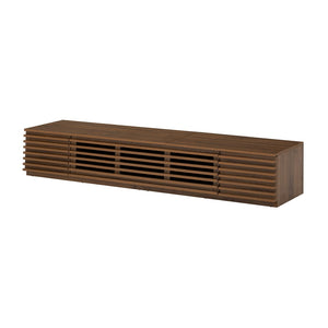 English Elm 70 Inch Walnut Media Console Low Profile Tv Stand with Soft Close Flip Doors N710P374711P