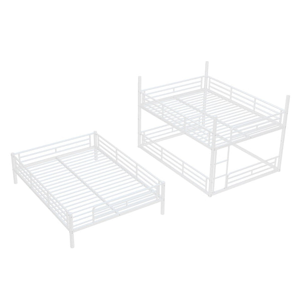 English Elm Twin Xl Solid Pine Loft Bed with Built-in Led Lighting and Storage Shelves Light White W1580S00583