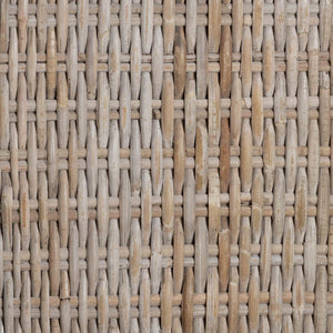 Baxton Studio bali Derris Natural Rattan Dining Chair with Wingback - Boho Chic Comfort for Dining & Kitchen Spaces MD-39817-KB Derris-Grey Natural Rattan-DC