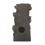 Christopher Knight Home® - Noble House - Candler Outdoor 4 Tier Rock Fountain, Stone Gray