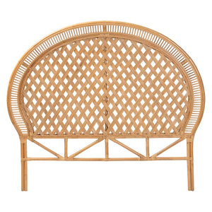 Baxton Studio bali Bali Isabel Rattan Headboard - Handwoven Diamond Weave, Lightweight Coastal Decor, Queen Size Elegance Issabel-Light Honey Rattan-HB-Queen