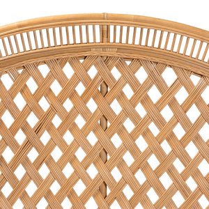 Baxton Studio bali Bali Isabel Rattan Headboard - Handwoven Diamond Weave, Lightweight Coastal Decor, Queen Size Elegance Issabel-Light Honey Rattan-HB-Queen