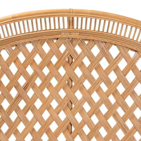 Baxton Studio bali Bali Isabel Rattan Headboard - Handwoven Diamond Weave, Lightweight Coastal Decor, Queen Size Elegance Issabel-Light Honey Rattan-HB-Queen