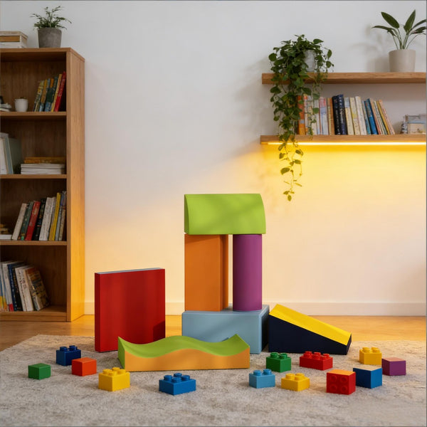 English Elm 7 Piece Foam Climbing Play Set for Toddlers Crawl Balance and Motor Skill Building T3971P440521
