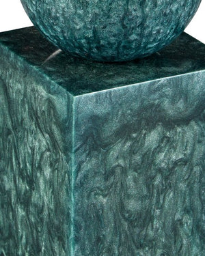 Currey & Company Nova Teal Object Set Of 2 - Stunning Modern Sculptures With Captivating Organic Patterns For Decor Blue Composite 1200-1026-currey-company
