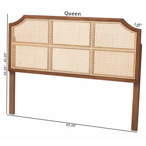 Baxton Studio Baxton Studio Hermine Headboard - Handwoven Bamboo & Solid Wood, Adjustable Queen Bed Accent, Chic Boho Style Hermine-HRN20-Headboard Queen