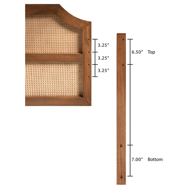 Baxton Studio Baxton Studio Hermine Headboard - Handwoven Bamboo & Solid Wood, Adjustable Queen Bed Accent, Chic Boho Style Hermine-HRN20-Headboard Queen