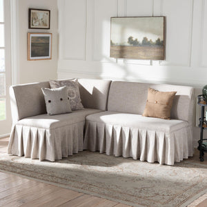 Baxton Studio Bryna Modern Dining Nook Set With Elegant Upholstered Benches And Plush Foam Comfort For Meals Beige,Dark Brown Mdf+Plywood+Lvl(Internal Frame),Solid Rubberwood(Legs),Fabric "100% Polyester",Foam Bbt8085-beige-h1217-3-2pc Sf Bench