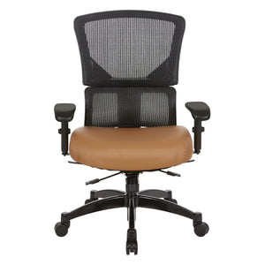 OSP Home Furnishings Big and Tall Ergonomic Office Chair with Breathable Matrix Back and Lumbar Support 639-3T1763-R113