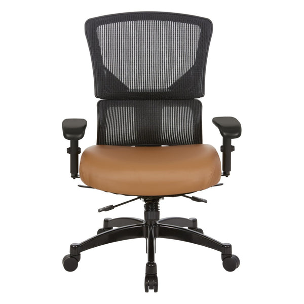 OSP Home Furnishings Big and Tall Ergonomic Office Chair with Breathable Matrix Back and Lumbar Support 639-3T1763-R113