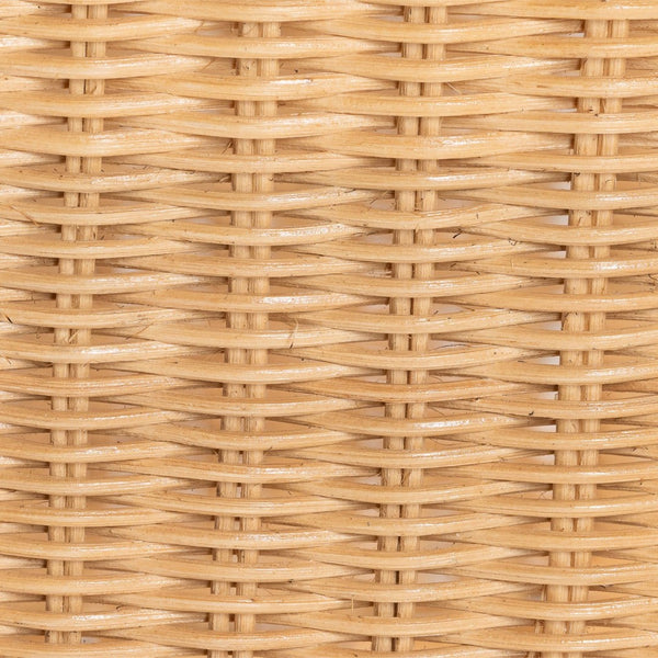 Baxton Studio bali Bali Handcrafted Palm Rattan Dining Chair with Plush Cushion - Bohemian Style for Coastal Spaces Palm-Light Honey/Rattan-Cushioned-DC