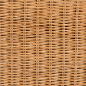 Baxton Studio bali Carina Handwoven Rattan Armchair with Removable Cushion - Cozy U-Shaped Lounge Chair for Boho Style Palm-Light Honey/Rattan-Cushioned-AC