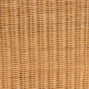 Baxton Studio bali Amaya 5-Piece Handwoven Rattan Dining Set - Coastal Round Table & 4 Barrel Chairs with Cushions Amaya-Light Honey-5PC Dining Set