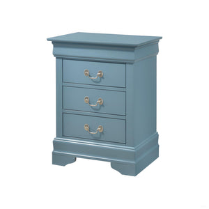 English Elm Traditional Classic Nightstand with Three Drawers, Fully Assembled 29"H x 21"W x 16"D for Easy Storage Teal 33 L x 24 W x 19 H B078108227