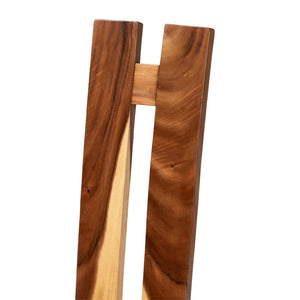 Baxton Studio bali Bali Lin Suar Wood Dining Chair Set of 2 - Handcrafted Rustic Modern Accent Seating for Any Space Lin-Natural/Wooden-DC