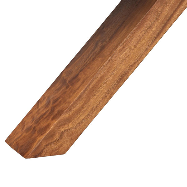 Baxton Studio bali Luli Suar Wood Bar Table - Handcrafted Solid Wood Console with Tripod Base for Modern Spaces Luli-Natural/Wooden-Bar Table-Setup-Box