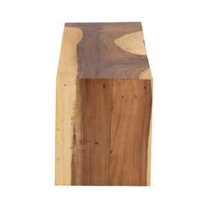 Baxton Studio bali & pari Bai Solid Suar Wood Accent Bench - Handcrafted Modern Rustic Seating for Any Space Bai-Natural/Wooden-Bench