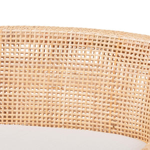 Baxton Studio bali Beata Natural Rattan Counter Stool - Handcrafted Wingback Chair with Cushion for Coastal Elegance Beata-Light Honey/Wooden-Cushioned-CS