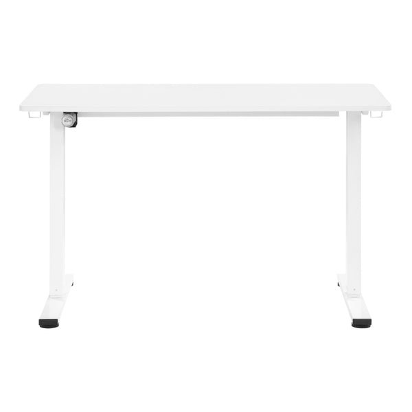 OSP Home Furnishings Primo Electric Sit Stand Desk with Laminate Top and Heavy Duty Steel Frame for Home Office 48"W PMO4823-WH