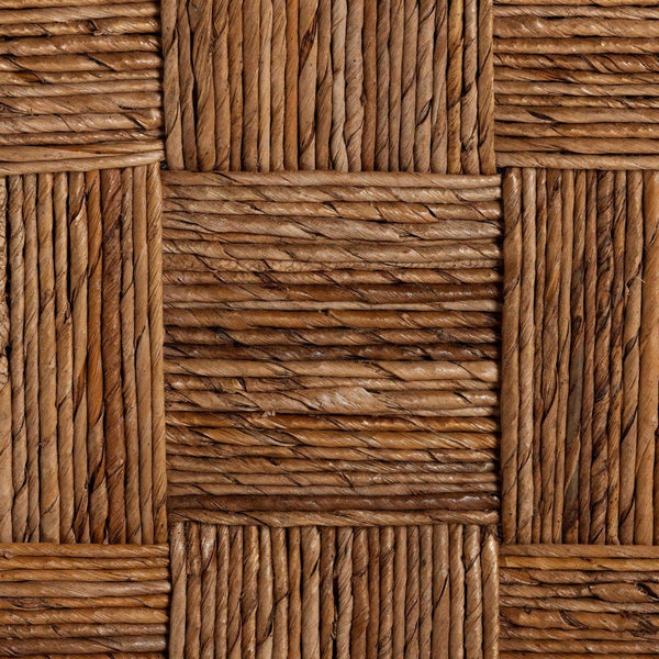 Baxton Studio bali Raniya Handwoven Seagrass Dining Chair Set of 2 - Rustic Boho Style with Solid Mango Wood Frame Cordoba-Type C-Black Wood/Natural Weave-DC-KD Box