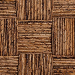 Baxton Studio bali Raniya Seagrass Counter Stool Set of 2 - Handcrafted Mango Wood, Rustic Boho Style for Kitchen Luanda-Type C-Black Wood/Natural-CS-KD Box