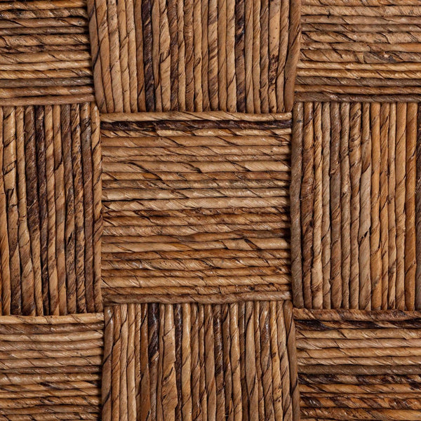 Baxton Studio bali Raniya Seagrass Counter Stool Set of 2 - Handcrafted Mango Wood, Rustic Boho Style for Kitchen Luanda-Type C-Black Wood/Natural-CS-KD Box